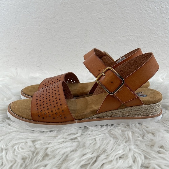 BOBS FROM SKECHERS Memory Foam Desert Kiss Sunny Flair Size 9 Brown Vegan NEW - Picture 4 of 14